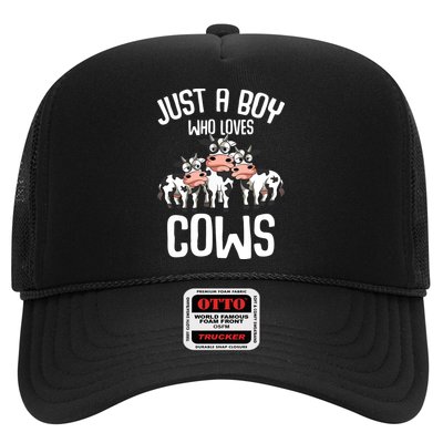 Just A Boy Who Loves Cows Farmers Cow Trucker Hat
