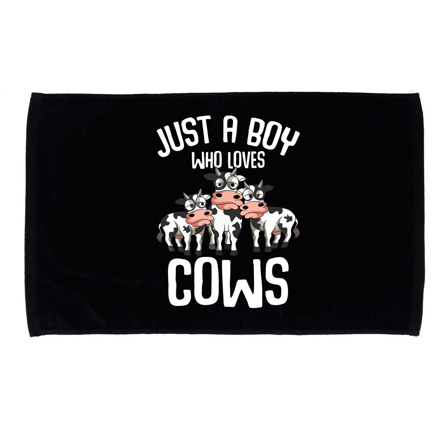 Just A Boy Who Loves Cows Farmers Cow Microfiber Hand Towel