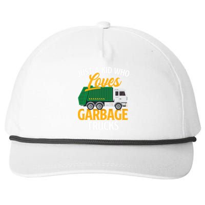 Just A Boy / Girl Who Loves Garbage Trucks Trash Dump Truck Lover Snapback Five-Panel Rope Hat