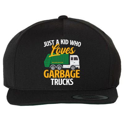 Just A Boy / Girl Who Loves Garbage Trucks Trash Dump Truck Lover Wool Snapback Cap