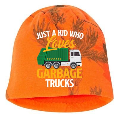 Just A Boy / Girl Who Loves Garbage Trucks Trash Dump Truck Lover Kati - Camo Knit Beanie