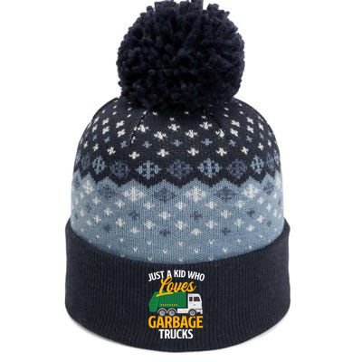 Just A Boy / Girl Who Loves Garbage Trucks Trash Dump Truck Lover The Baniff Cuffed Pom Beanie