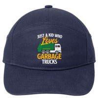 Just A Boy / Girl Who Loves Garbage Trucks Trash Dump Truck Lover 7-Panel Snapback Hat