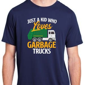 Just A Boy / Girl Who Loves Garbage Trucks Trash Dump Truck Lover Adult ChromaSoft Performance T-Shirt