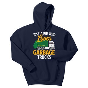 Just A Boy / Girl Who Loves Garbage Trucks Trash Dump Truck Lover Kids Hoodie