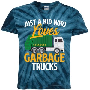 Just A Boy / Girl Who Loves Garbage Trucks Trash Dump Truck Lover Kids Tie-Dye T-Shirt