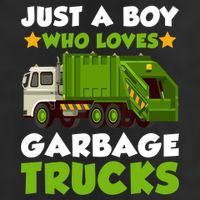 Just A Boy Who Loves Garbage Trucks Lover Trucker Adult Drive Performance Visor
