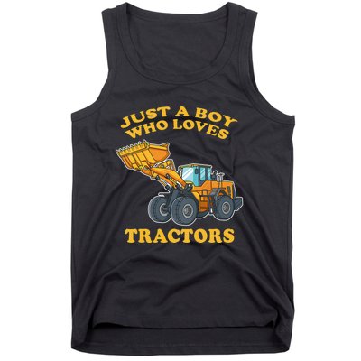 JUST A BOY WHO LOVES DUMP TRACTORS Tank Top