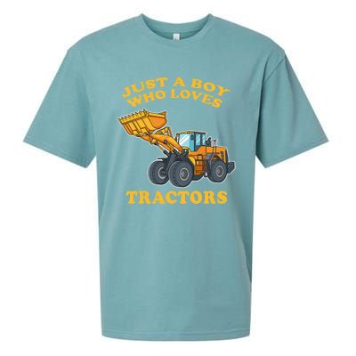 JUST A BOY WHO LOVES DUMP TRACTORS Sueded Cloud Jersey T-Shirt