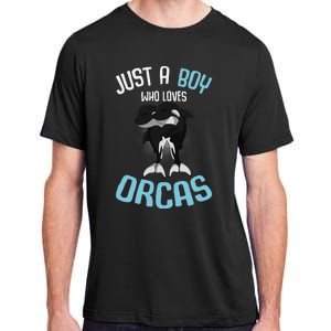 Just A Boy Who Loves Orcas Killer Whale Adult ChromaSoft Performance T-Shirt