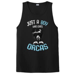 Just A Boy Who Loves Orcas Killer Whale PosiCharge Competitor Tank