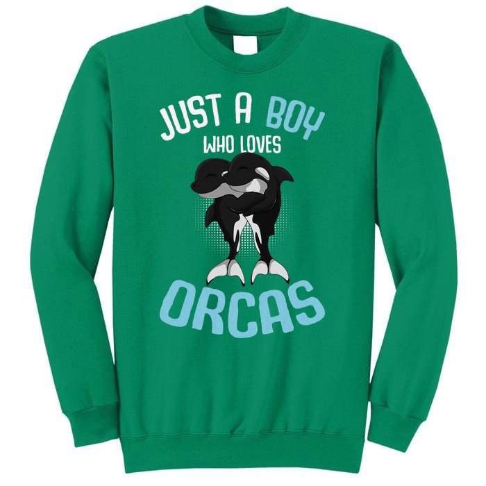 Just A Boy Who Loves Orcas Killer Whale Sweatshirt