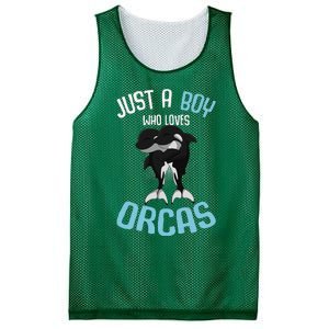 Just A Boy Who Loves Orcas Killer Whale Mesh Reversible Basketball Jersey Tank