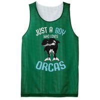 Just A Boy Who Loves Orcas Killer Whale Mesh Reversible Basketball Jersey Tank