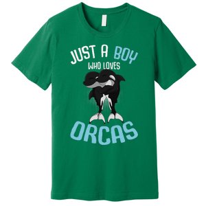 Just A Boy Who Loves Orcas Killer Whale Premium T-Shirt