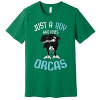 Just A Boy Who Loves Orcas Killer Whale Premium T-Shirt