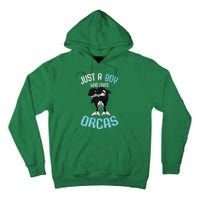 Just A Boy Who Loves Orcas Killer Whale Tall Hoodie