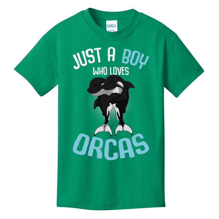 Just A Boy Who Loves Orcas Killer Whale Kids T-Shirt