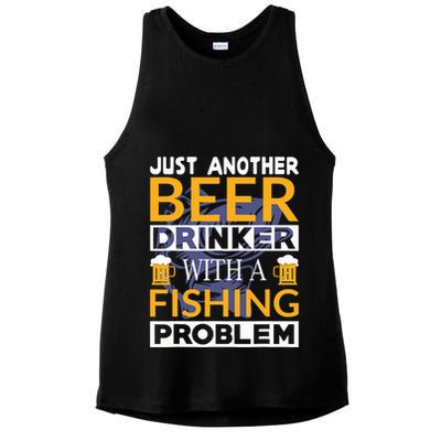 Just Another Beer Drinker With A Fishing Problem Angeln Ladies PosiCharge Tri-Blend Wicking Tank