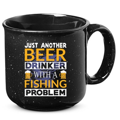 Just Another Beer Drinker With A Fishing Problem Angeln 15oz Campfire Ceramic Mug
