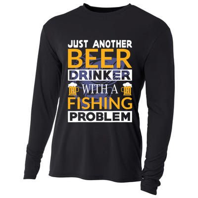 Just Another Beer Drinker With A Fishing Problem Angeln Cooling Performance Long Sleeve Crew