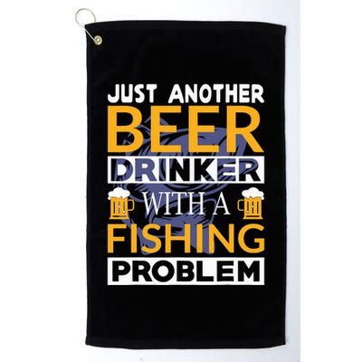 Just Another Beer Drinker With A Fishing Problem Angeln Golf Towel