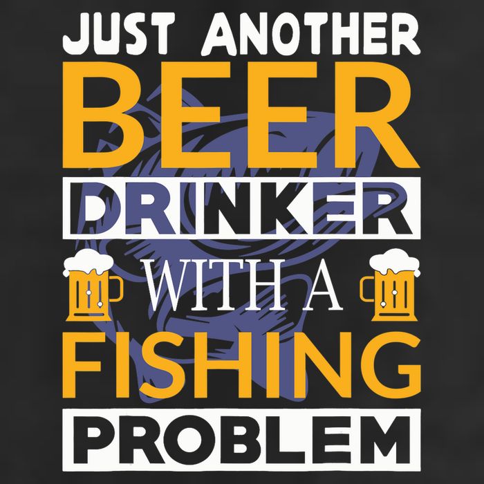 Just Another Beer Drinker With A Fishing Problem Angeln Golf Towel