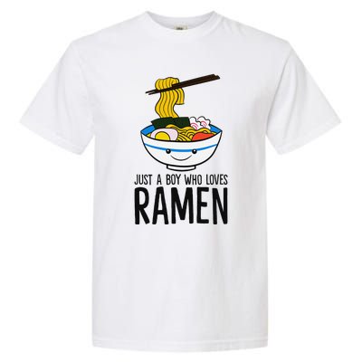 Just A Boy Who Loves Ramen Garment-Dyed Heavyweight T-Shirt