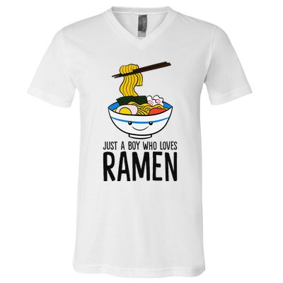 Just A Boy Who Loves Ramen V-Neck T-Shirt