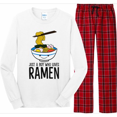 Just A Boy Who Loves Ramen Long Sleeve Pajama Set