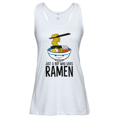 Just A Boy Who Loves Ramen Ladies Essential Flowy Tank