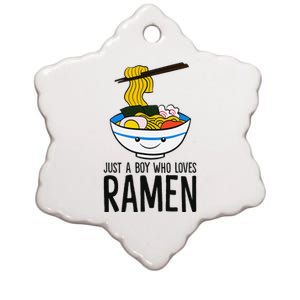 Just A Boy Who Loves Ramen Ceramic Star Ornament