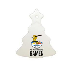 Just A Boy Who Loves Ramen Ceramic Tree Ornament