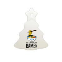 Just A Boy Who Loves Ramen Ceramic Tree Ornament