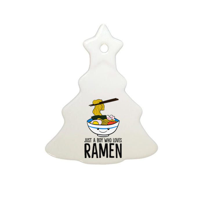 Just A Boy Who Loves Ramen Ceramic Tree Ornament