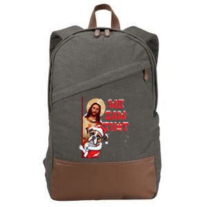 Jesus And Boxer We Saw That Funny Christmas Cotton Canvas Backpack