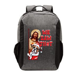 Jesus And Boxer We Saw That Funny Christmas Vector Backpack