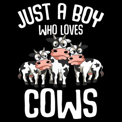 Just A Boy Who Loves Cows Farmers Cow T-Shirt