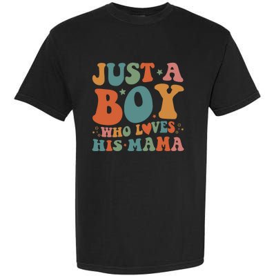 Just A Boy Who Loves His Mama Mother And Son Mothers Day Garment-Dyed Heavyweight T-Shirt