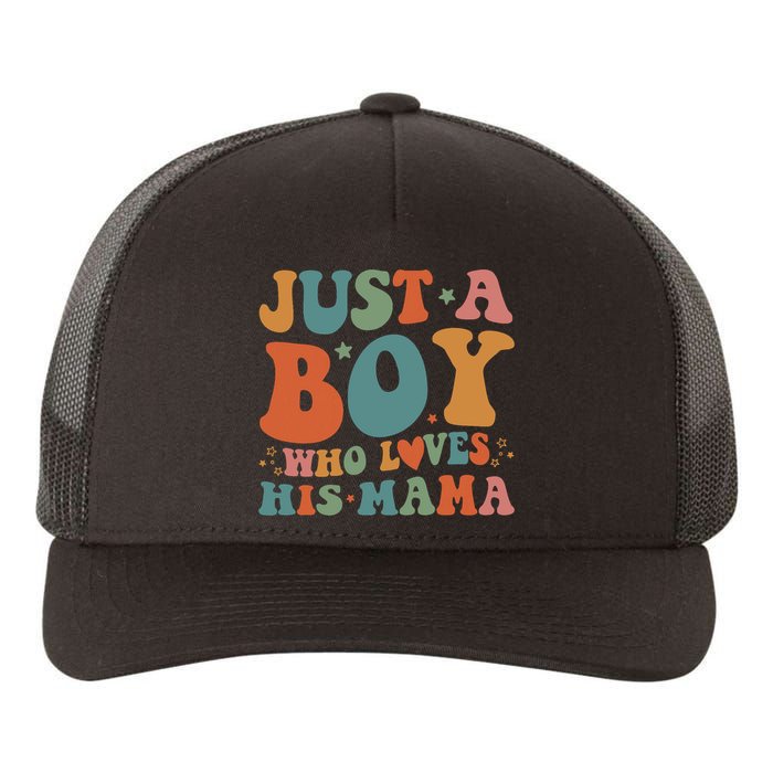 Just A Boy Who Loves His Mama Mother And Son Mothers Day Yupoong Adult 5-Panel Trucker Hat