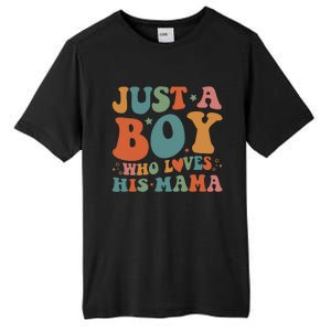 Just A Boy Who Loves His Mama Mother And Son Mothers Day Tall Fusion ChromaSoft Performance T-Shirt