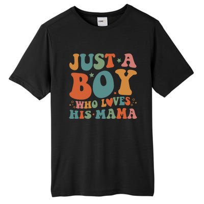 Just A Boy Who Loves His Mama Mother And Son Mothers Day Tall Fusion ChromaSoft Performance T-Shirt