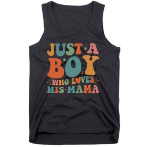 Just A Boy Who Loves His Mama Mother And Son Mothers Day Tank Top