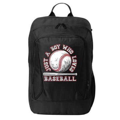 Just A Boy Who Loves Baseball City Backpack