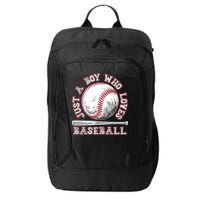 Just A Boy Who Loves Baseball City Backpack