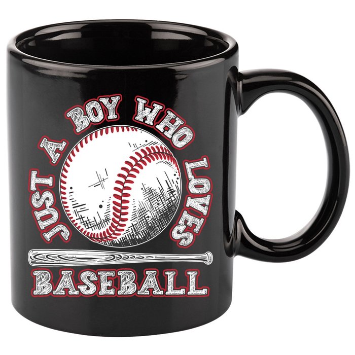 Just A Boy Who Loves Baseball 11oz C Handle Ceramic Mug