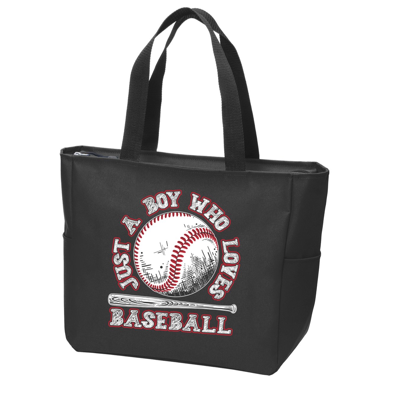 Just A Boy Who Loves Baseball Zip Tote Bag