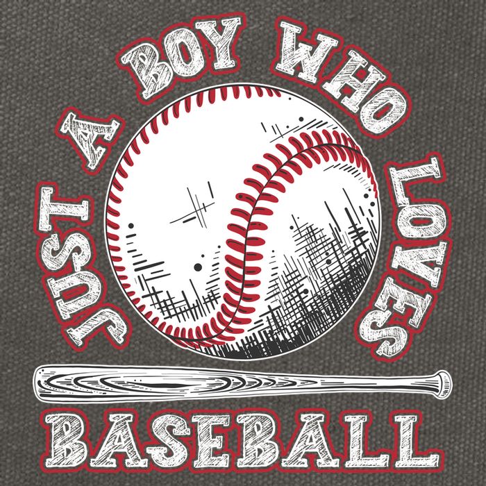 Just A Boy Who Loves Baseball Cotton Canvas Backpack