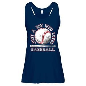 Just A Boy Who Loves Baseball Ladies Essential Flowy Tank