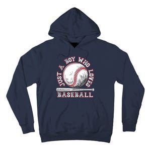 Just A Boy Who Loves Baseball Tall Hoodie